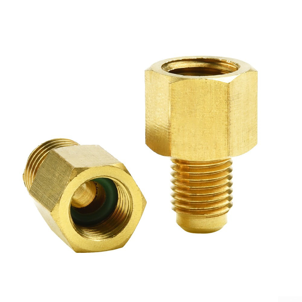1/4" FEMALE FLARE WITH O-RING X 1/2" ACME MALE R12 to R134A ADAPTER 