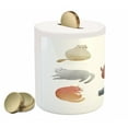 thumbnail image 2 of Cat Lover Piggy Bank, Colorful Watercolor Sleeping Paw Licking Happy Playful and Content Cats Pets, Ceramic Coin Bank Money Box for Cash Saving, 3.6" X 3.2", Multicolor, by Ambesonne, 2 of 4