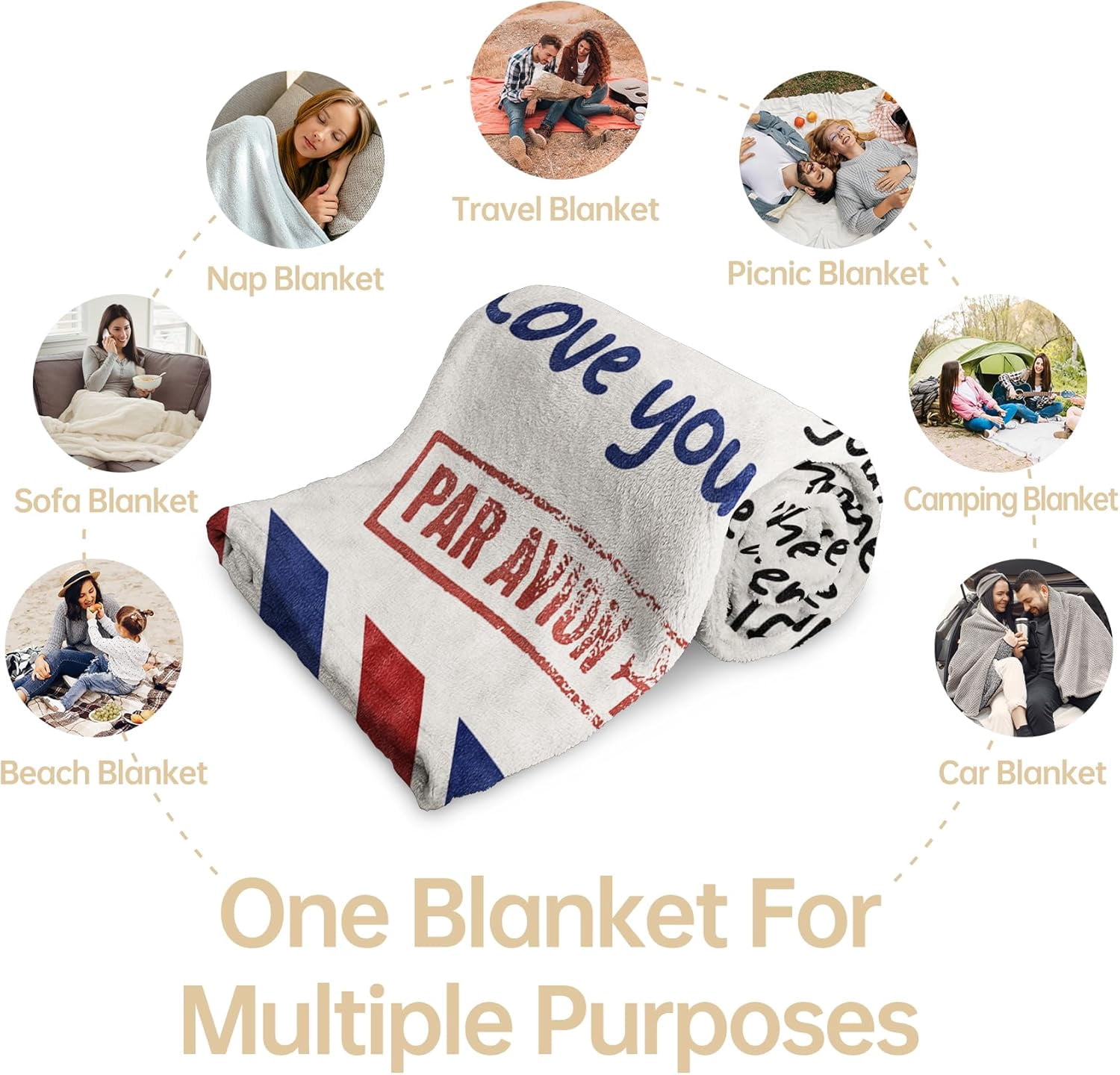 Gifts for Dad from Daughter Son- Soft Letter Blanket- Dear Dad Birthday Gift, Love You Always Blanket Throw for Bed Sofa Napping