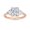 Rose Gold, variant on 1 to 5 Carat (ctw) Radiant,Trilliant Cut LAB GROWN Diamond Three Stone Engagement Ring (Color D-E Clarity VS1-VS2) Platinum 1 Carat Size-4