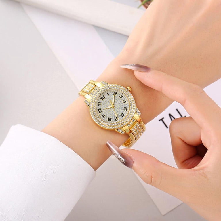 Womens Premium Crystal Accented Bangle Watch and Bracelet  display picture 3