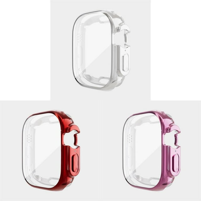 LEIXIUER (Single pack 3 Black) Compatible for Apple Watch Ultra 49mm Soft Watch Case All Around Shockproof TPU Protective Cover Bumper Lightweight and Shock Absorbent for Apple Watch Ultra 49mm