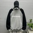 thumbnail image 3 of Ropa para hombre, sudaderas sin capucha, sudaderas para hombre, cuello redondo, letras, sudadera con cuello redondo, sudadera empalmada, ropa de calle de una pieza, 3 of 4