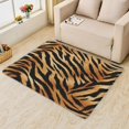 thumbnail image 2 of Tiger Print Rug 5x7-5x6 Rug - Tiger Print Rug - Tiger Stripe Area Rug - Tiger Skin Rugs - Wild Animal Print Carpet, 2 of 7