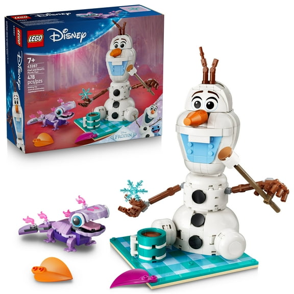 LEGO Disney Frozen Olaf and Bruni’s Picnic Fun Building Toy - Frozen Toys for Girls & Boys, Ages 7  - Disney Gifts for Kids & Fans - 43287