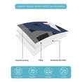 thumbnail image 4 of Quilts Queen Size Bedding Set, Navy Blue Black Geometric Reversible Summer Quilt 3 Pieces, Modern Art Abstract Grey Line Lightweight Bedspreads Coverlets with 2 Pillow Shams for All Seasons, 4 of 5