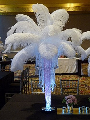 for Wedding Party Centerpieces Halloween Christmas Home Decorations Yellow 5pcs Ostrich Feathers 16-18inch 40-45cm 