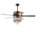 thumbnail image 2 of JONATHAN Y Becky 52" 3-Light Crystal LED Chandelier Fan With Remote, Oil Rubbed Bronze, 2 of 9