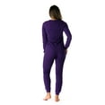 thumbnail image 3 of #followme Women's Thermal Henley Onesie - Soft and Cozy Union Suit for Winter Sleepwear and Lounging (Purple, X-large), 3 of 3