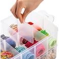thumbnail image 6 of Casewin 3-Tier Stackable Storage Container with 30 Compartments(Adjustable),Plastic Organizer Box for Organizing Arts and Crafts,Toy,Washi Tapes,Jewelry,Hair Accessories,9.85X7.08X6.77inches, 6 of 8