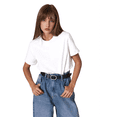 thumbnail image 2 of T-shirts à Manches Courtes Surdimensionnés pour Femmes, Col Rond, Coupe Ample, T-Shirt d'Entraînement, Hauts Décontractés d'Été, Coton, Blanc, G, 2 of 9