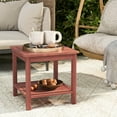 thumbnail image 2 of Patiojoy 2pcs Patio Side Table Double-Tier Acacia Wood End Table Slatted Tabletop & Shelf Outdoor Small Side Table with Storage, 2 of 8