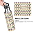 thumbnail image 4 of Yayeee 20oz Insulated Water Bottle Double Wall Stainless Steel with Flip Straw Lid, Beige Floral Pattern, 4 of 7