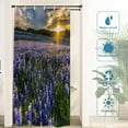 thumbnail image 3 of Purplish Blue Wilderness Sunset Decor Shower Curtain,Yellow Nature Lavender Bathroom Decor Polyester Fiber Plastic Rings Quick-Drying Waterproof for Bathtubs/Bathroom, 72x36 inches, 3 of 6