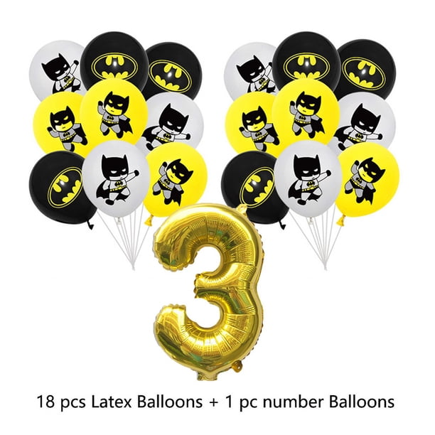 Decoración para fiesta de cumpleaños de Batman, vajilla desechable de superhéroe, juego de vasos, platos y manteles para cumpleaños de niños, suministros de baño para bebés