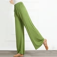 thumbnail image 5 of Jalioing Yoga Wide Leg Sweatpant for Women Solid Color Workout Dance Pant Drawstring High Waisted Trouser (XX-Large, Green), 5 of 6