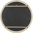thumbnail image 6 of DecMode 26" x 26" Gold Wall Mirror with White Wood Beading, 6 of 7