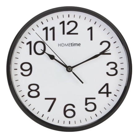 Hometime 10 Black Wall Clock