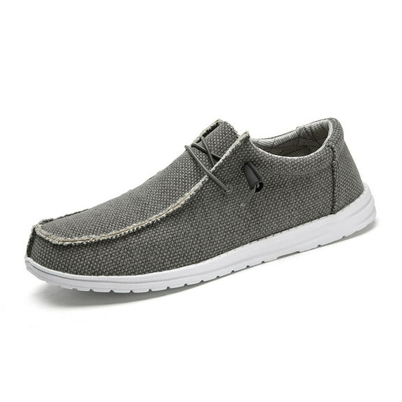 Big Size Men's Casual Low Top Canvas Shoes Male Loafers Sneakers Slip On Breathable Flats Boat Shoes Driving Shoes Moccasins Casual Walking Shoes