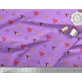 thumbnail image 3 of Soimoi Purple Cotton Voile Fabric Triangle & Arrow Heart Printed Fabric 1 Yard 42 Inch Wide, 3 of 3