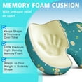 thumbnail image 5 of Premium Daisy Pattern Memory Foam Seat Cushion Ergonomic Chair Pad for Office Chair, Car, Airplane & Bleachers Sciatica, Tailbone Hip & Back Pain Relief - Chair Cushion for Long Office Workers., 5 of 5
