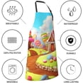 thumbnail image 3 of Candy Painter Apron with Pockets - Lollipop Paint Art Apron Dessert Artistic Bib Apron for Home Kitchen Cooking Chef Baking Painting, 3 of 6