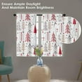 thumbnail image 6 of Christmas Kitchen Curtains Window Curtains Over Sink Set of 2, Abstract Tree Short Tier Curtain for Kitchen, Winter Xmas Kitchen Decor 26" x 36", 6 of 6