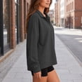 thumbnail image 4 of GUACER Long Sleeve Tops for Women Hoodless Trendy Oversized Half-Zip Soft Casual Pullover Sweatshirts, 4 of 9