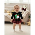 thumbnail image 6 of BemeyourBBs Baby Girl Christmas Outfit Includes Romper Plaid Shorts Headband Socks, 6 of 9