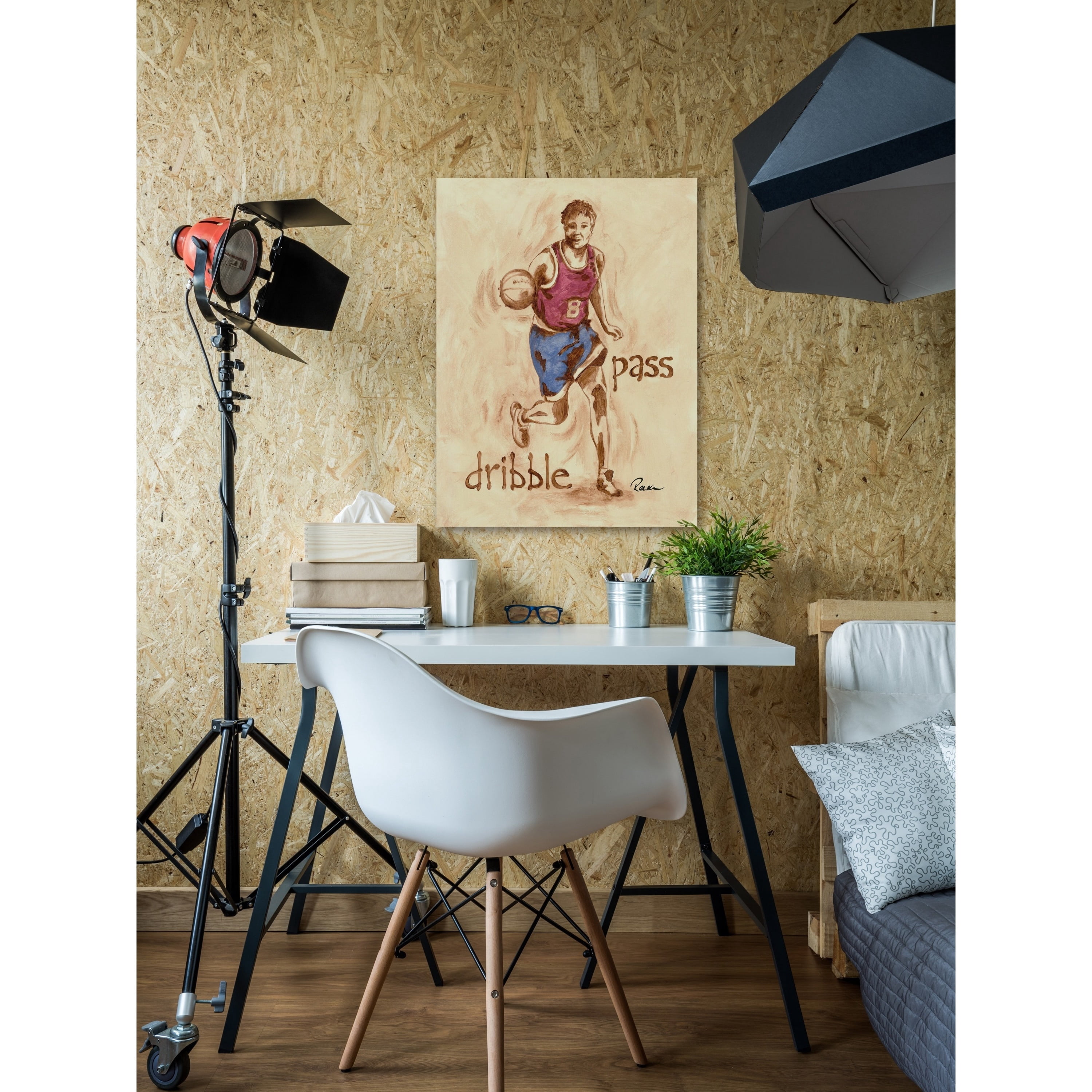 Marmont Hill "Hoopster" by Reesa Qualia Painting Print on Wrapped Canvas