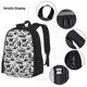 thumbnail image 3 of Balery Black White Halloween Mochila Escolar 3 en 1 para Niños - Mochila Resistente con Lonchera Térmica y Estuche - Mochila Escolar para Niños y Niñas, 3 of 7