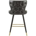 thumbnail image 2 of Meridian Furniture Hendrix Gray Vegan Leather 28" Counter Stool (Set of 2), 2 of 5