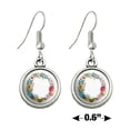 thumbnail image 4 of Letter O Floral Monogram Initial Novelty Dangling Drop Charm Earrings, 4 of 5
