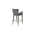 thumbnail image 3 of Velvet Counter Stool Set of 2, Upholstered Bar Stool with Gold Legs, 3 of 11