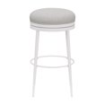 thumbnail image 3 of Hillsdale Furniture Aubrie Metal Backless Counter Height Padded Swivel Stool, White, 3 of 7