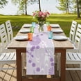 thumbnail image 4 of Table Runners 90 Inches Long Dress Scarves, Purple White Floral Farmhouse Coffee/Dining/Kitchen Table Runner for Living Room, Spring Botanical Leaves Farmhouse 13x90 Inch, 4 of 9