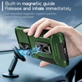 thumbnail image 2 of SaniMore for Samsung Galaxy A13 5G Stand Case, Slide Camera Cover 360 Degree Rotating Kickstand Magnetic Car Mount Hybird Tri-layer Rugged Shell Military-grade Shockproof Anti-drop Cover, Darkgreen, 2 of 10