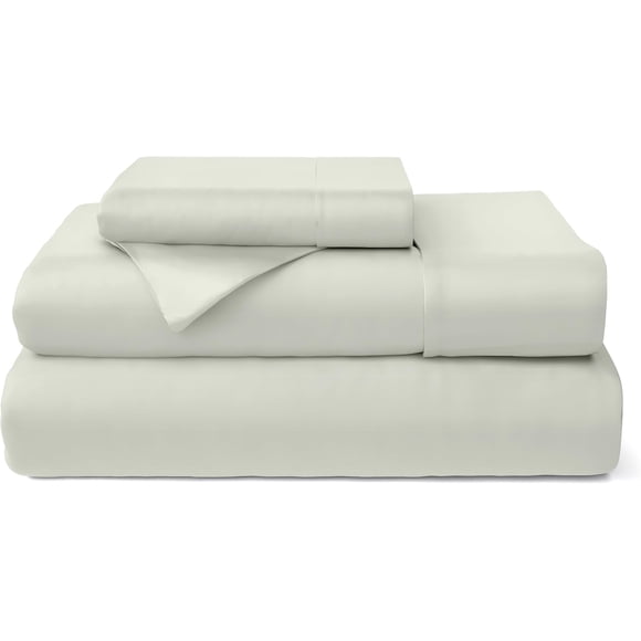 Cosy House Collection 100% Rayon Derived from Bamboo Bed Sheet Set - Cooling, Breathable, Silky Soft 3-Piece Deep Pocket Bedding Set (Twin, Silver)