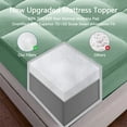thumbnail image 6 of INGALIK RV King Mattress Topper, Cooling, Extra Thick, Pressure Relief, 400TC, 8-21" Deep Pocket, Sensitive Skin, Light Green, 6 of 9