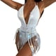 thumbnail image 1 of Gibobby Trajes de Baño Mujer Traje de baño 2023 para mujer, nuevo traje de baño Sexy con escote en V profundo(Blanco,G), 1 of 4