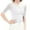 White, variant on MOJOGO Women's Casual Tees Half Sleeves Solid Color Mesh Basic Top Trendy Tunic Shirts for Dance & Daily Wear White S