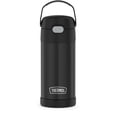 thumbnail image 1 of THERMOS FUNTAINER Bouteille à Paille pour Enfants en Acier Inoxydable Isolée sous Vide 12 Onces, Noir, 1 of 10