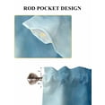 thumbnail image 6 of Blue Ombre 2 Panel Kitchen Curtains for Small Windows, Coastal Beach Modern Abstract Art Bathroom Tier Curtain, Short Window Treatment for Bedroom/Living Room 55"x36", 6 of 6