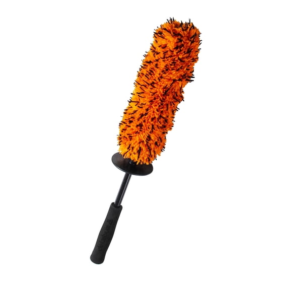 Suds Lab Non-Scratch Car Wheel Cleaning Brush with Premium Microfiber Car Wheel Brush - Ultra-Soft, Ergonomic Handle, Reusable, Flexible & Secure