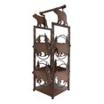 thumbnail image 5 of Cast Iron Western Rustic Black Bear Pine Trees Toilet Paper Holder Stand Station, 5 of 10