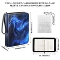 thumbnail image 3 of ALAZA Cool Dragon with Flames Trading Card Binder 4 Pocket Cards Collection Album 400 Folder Holder, 3 of 6