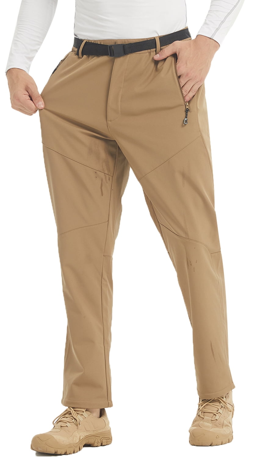 Men Softshell Pants Fleece Lined 