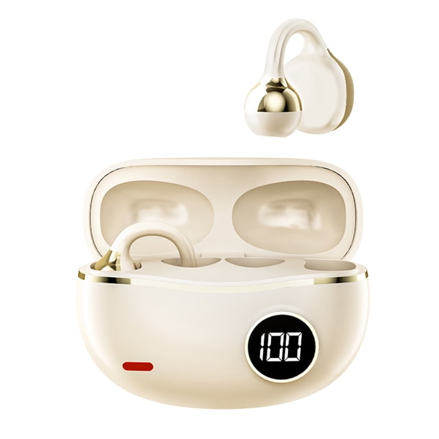 Matsuzay Auriculares Bluetooth compactos y portátiles para viajeros en movimiento Auriculares Bluetooth con micrófono y clip para la oreja Teléfono y Comunicación tez
