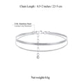 thumbnail image 3 of FindChic Anklets for Women Silverd Layered Ankle Bracelets Non-Tarnish Stainless Steel Adjustable Waterproof Flat Snake Foot Chain, Summer Beach Jewelry Gifts for Mothers Day/Graduation, 3 of 8