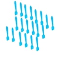 thumbnail image 1 of 100 mini espátulas desechables Perfecl Cucharas de crema de Plástico azul, 1 of 8